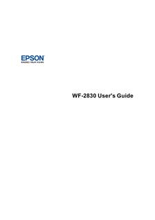 Epson WF 2830 manual. Camera Instructions.